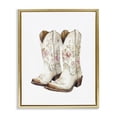 thumbnail image 1 of Stupell Industries Southwestern Boots in Bloom Gold Floating Frame Canvas Art, 25 x 31, by Svetlana Aleynikova, 1 of 8