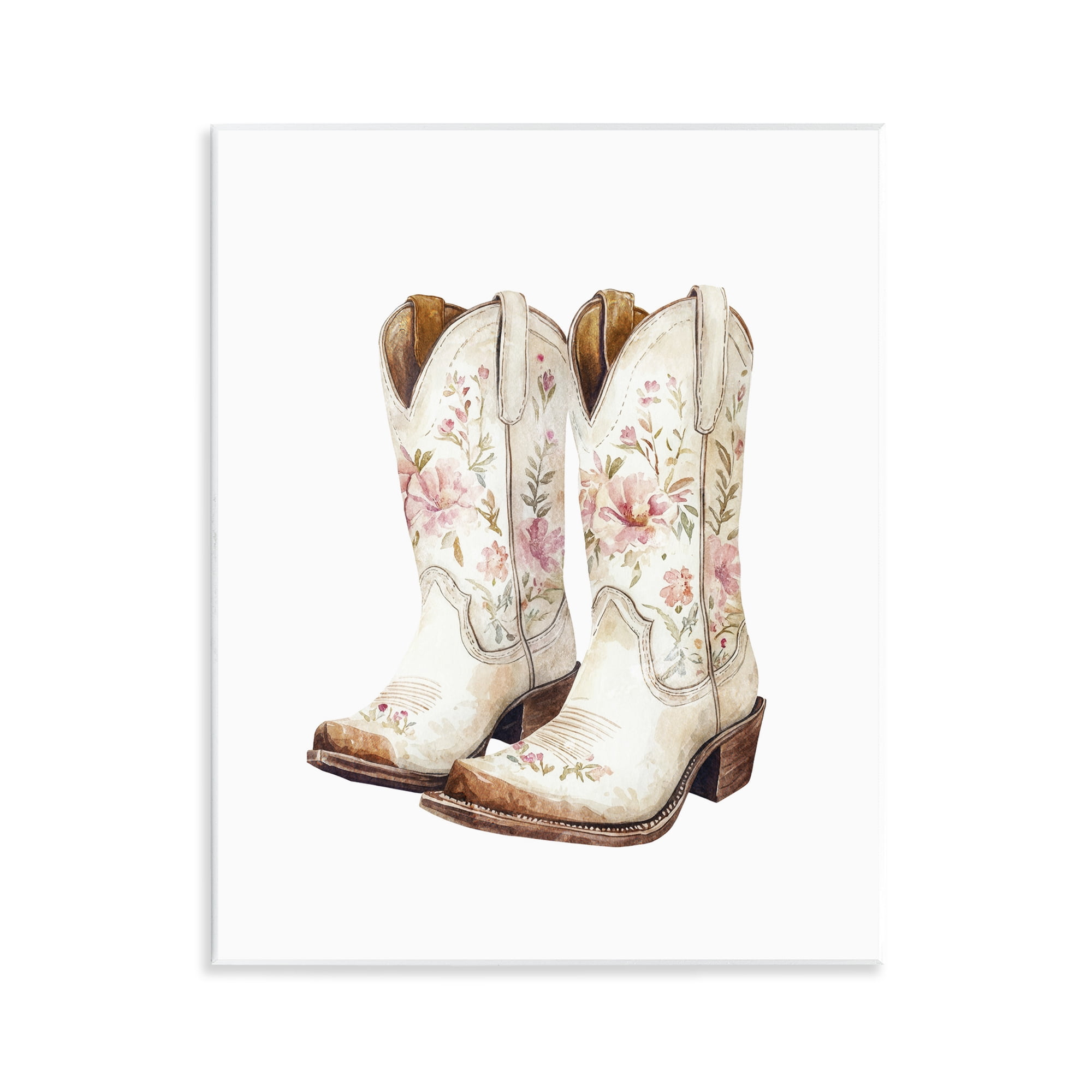 Stupell Industries Boots in Bloom Wall Plaque Art, design by Svetlana Aleynikova