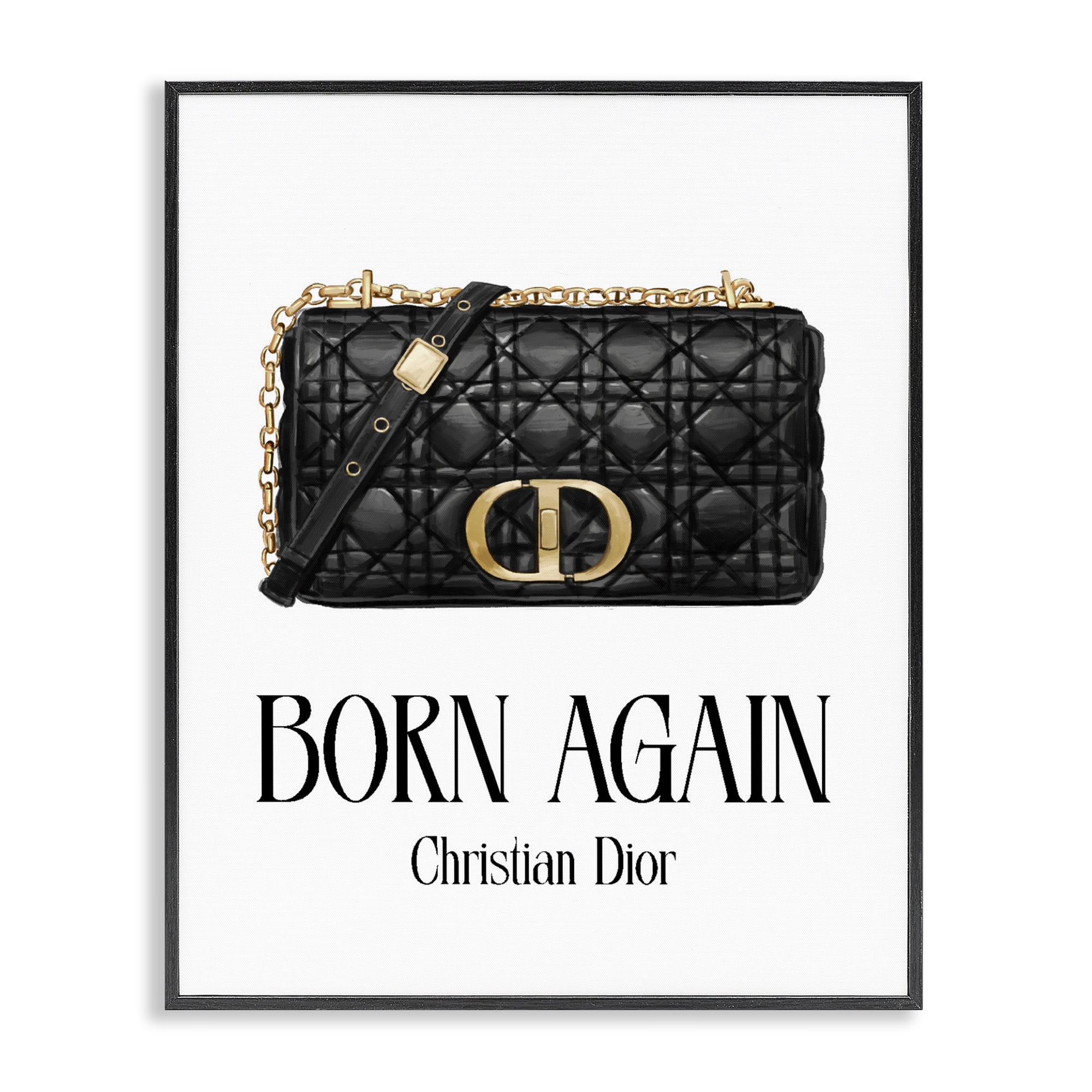 Stupell Industries Born Again Christian Bag Black Framed Giclee Art, design by Ziwei Li