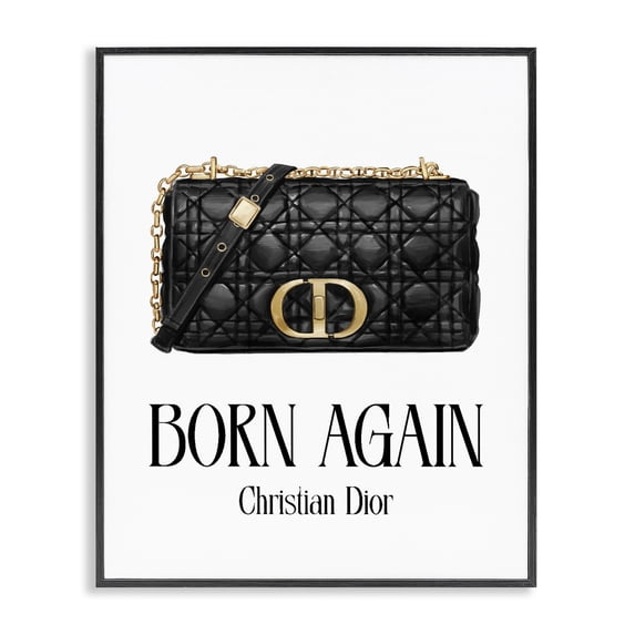 Stupell Industries Contemporary Born Again Christian Bag Black Framed Giclee Art, 11 x 14, by Ziwei Li