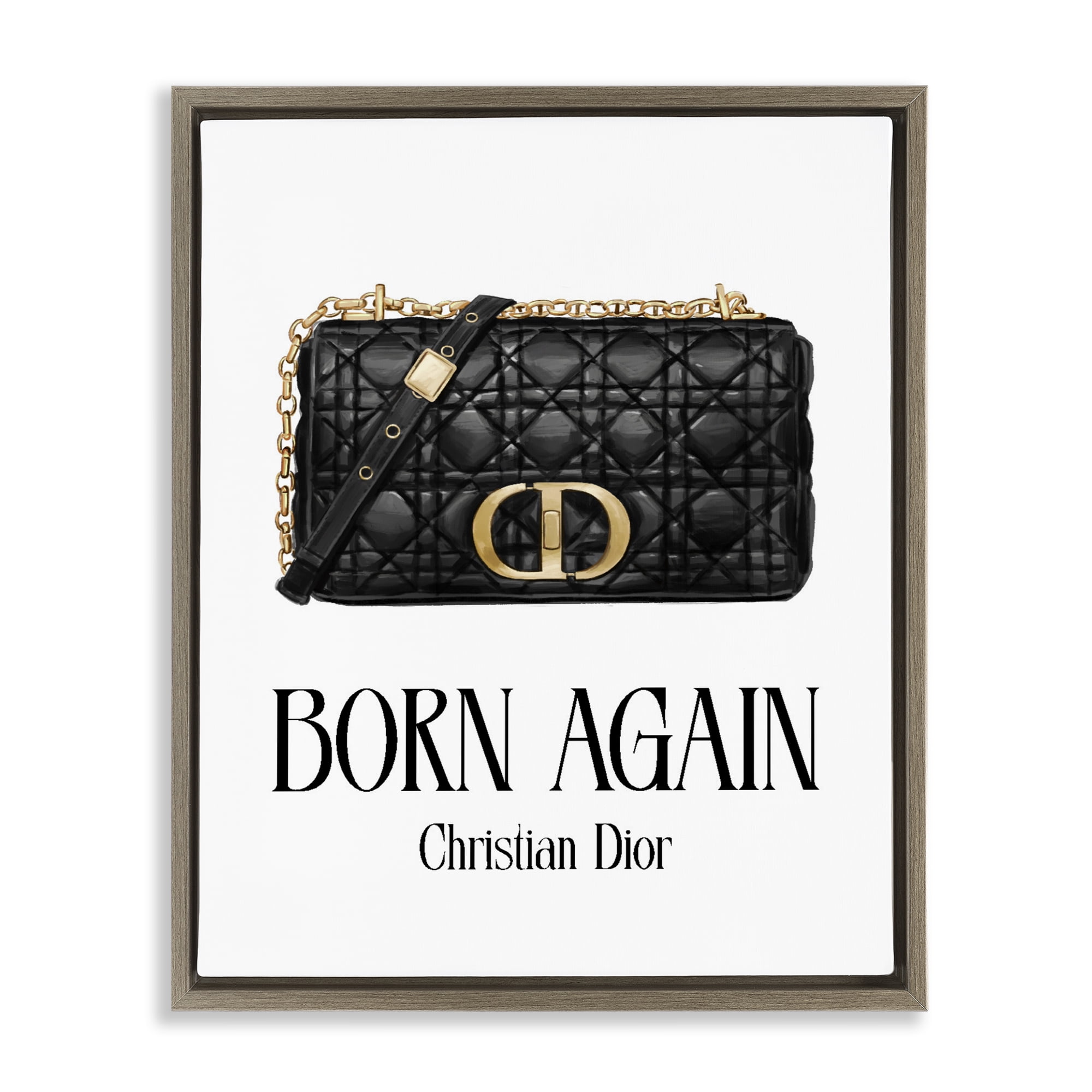Stupell Industries Born Again Christian Bag Brown Framed Floater Canvas Wall Art, design by Ziwei Li