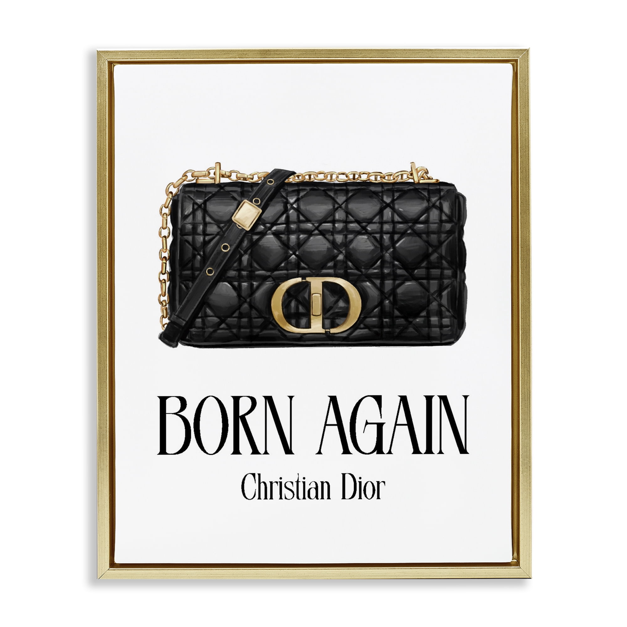 Stupell Industries Born Again Christian Bag Gold Framed Floater Canvas Wall Art, design by Ziwei Li