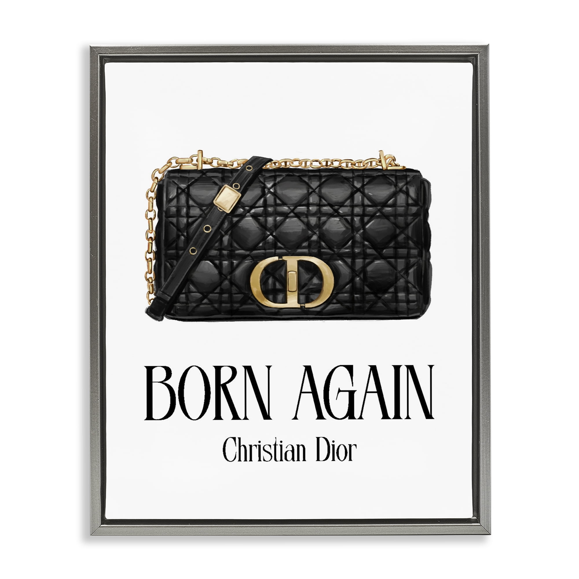 Stupell Industries Born Again Christian Bag Gray Framed Floater Canvas Wall Art, design by Ziwei Li