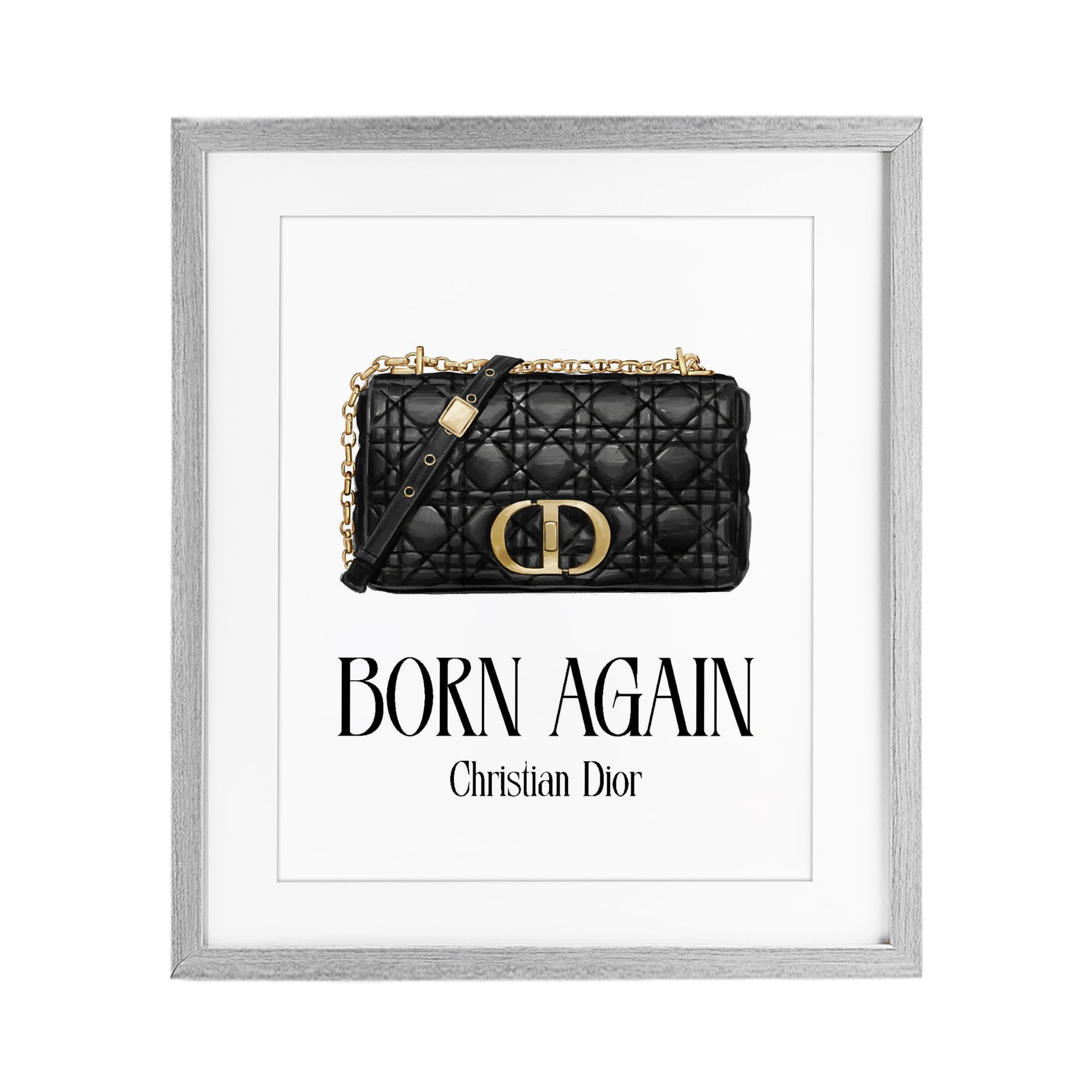 Stupell Industries Born Again Christian Bag Gray Framed Print Under Glass, design by Ziwei Li