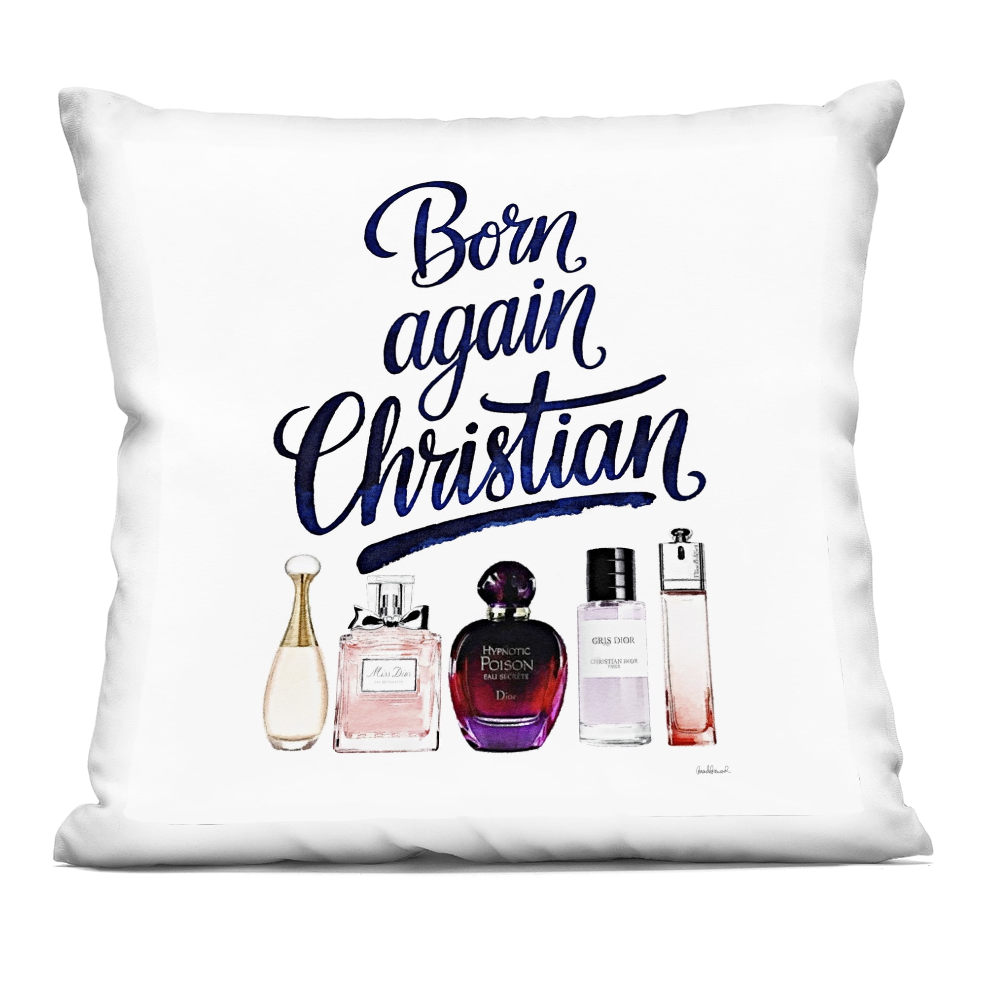 Stupell Industries Born Again Christian Fragrances Decorative Printed Throw Pillow, design by Amanda Greenwood, 18 x 7 x 18