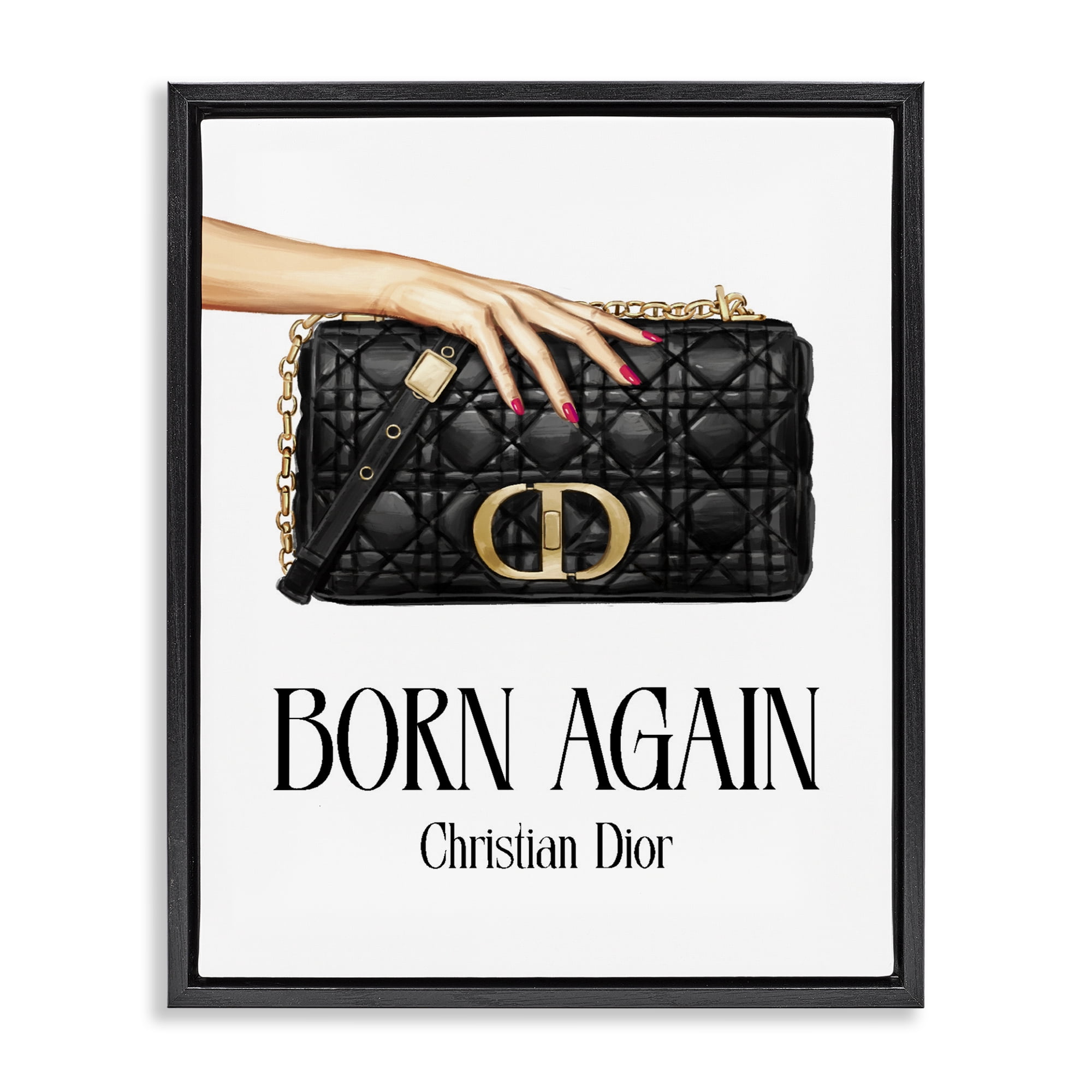 Stupell Industries Born Again Christian Luxury Black Framed Floater Canvas Wall Art, design by Ziwei Li