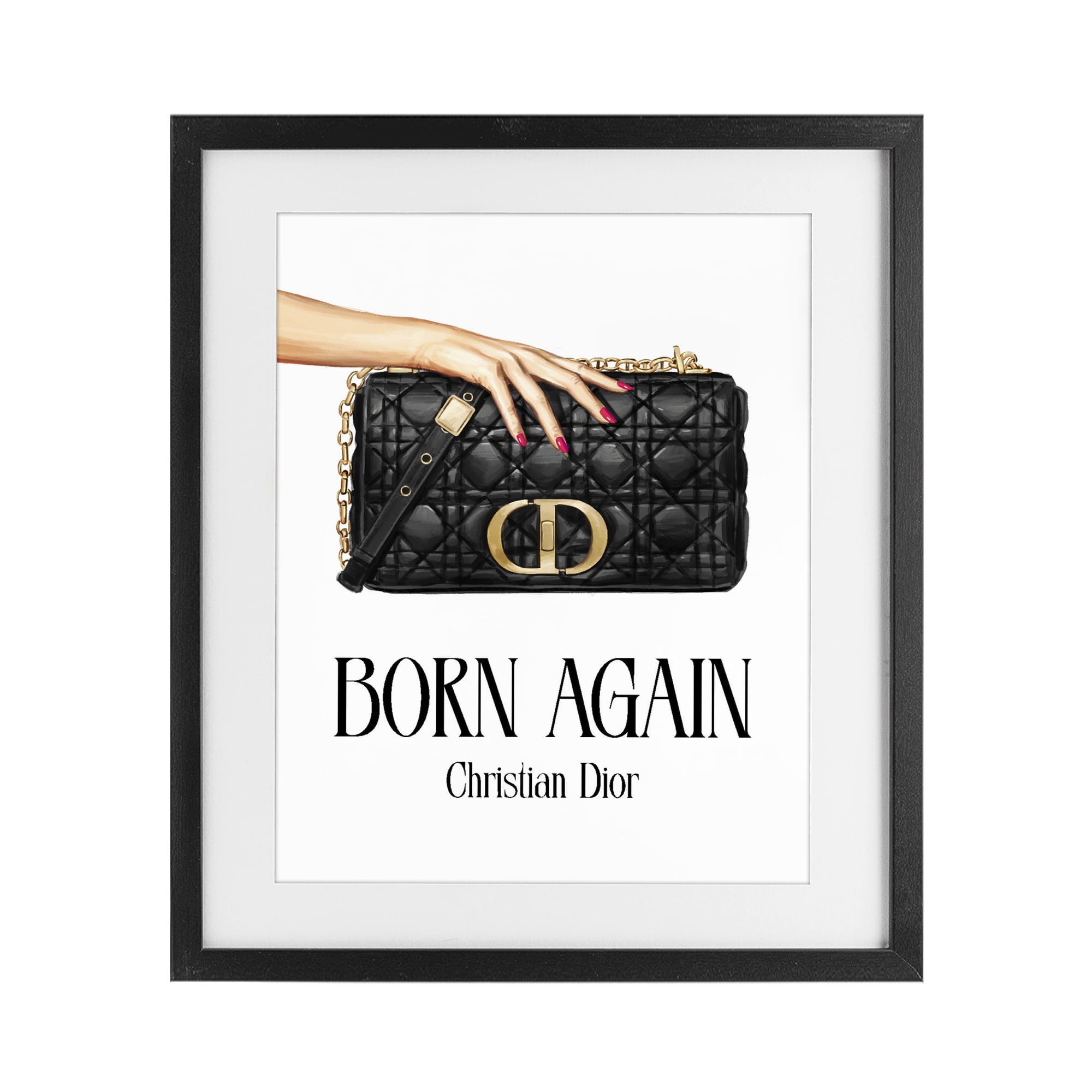 Stupell Industries Born Again Christian Luxury Black Framed Print Under Glass, design by Ziwei Li