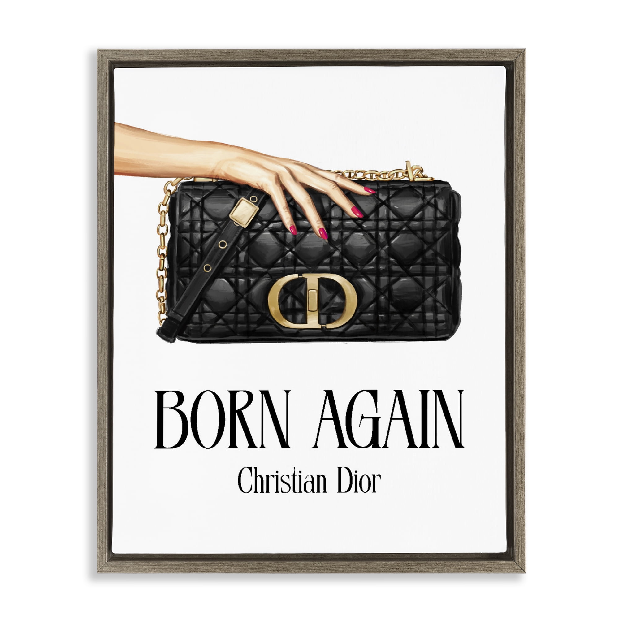 Stupell Industries Born Again Christian Luxury Brown Framed Floater Canvas Wall Art, design by Ziwei Li