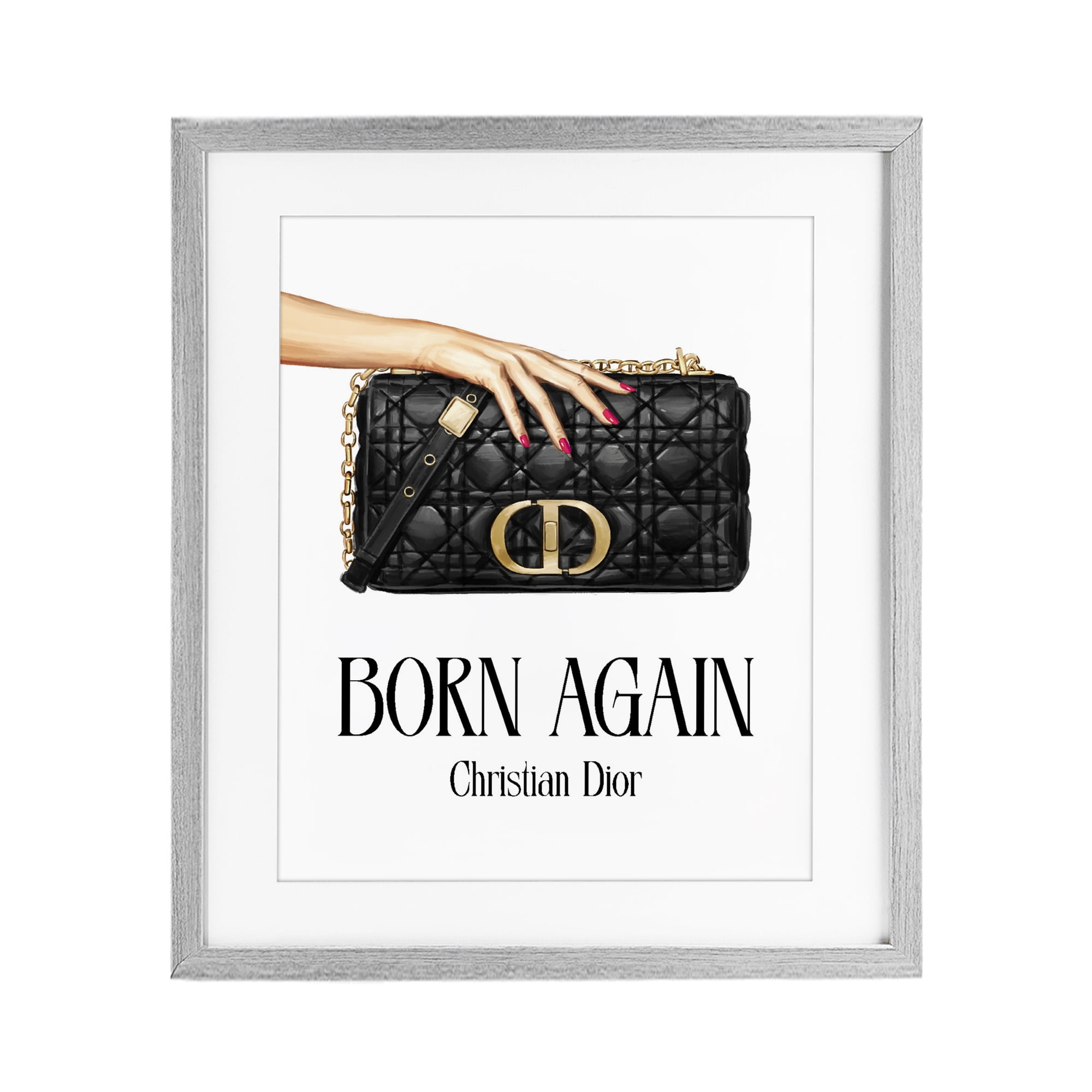 Stupell Industries Born Again Christian Luxury Gray Framed Print Under Glass, design by Ziwei Li