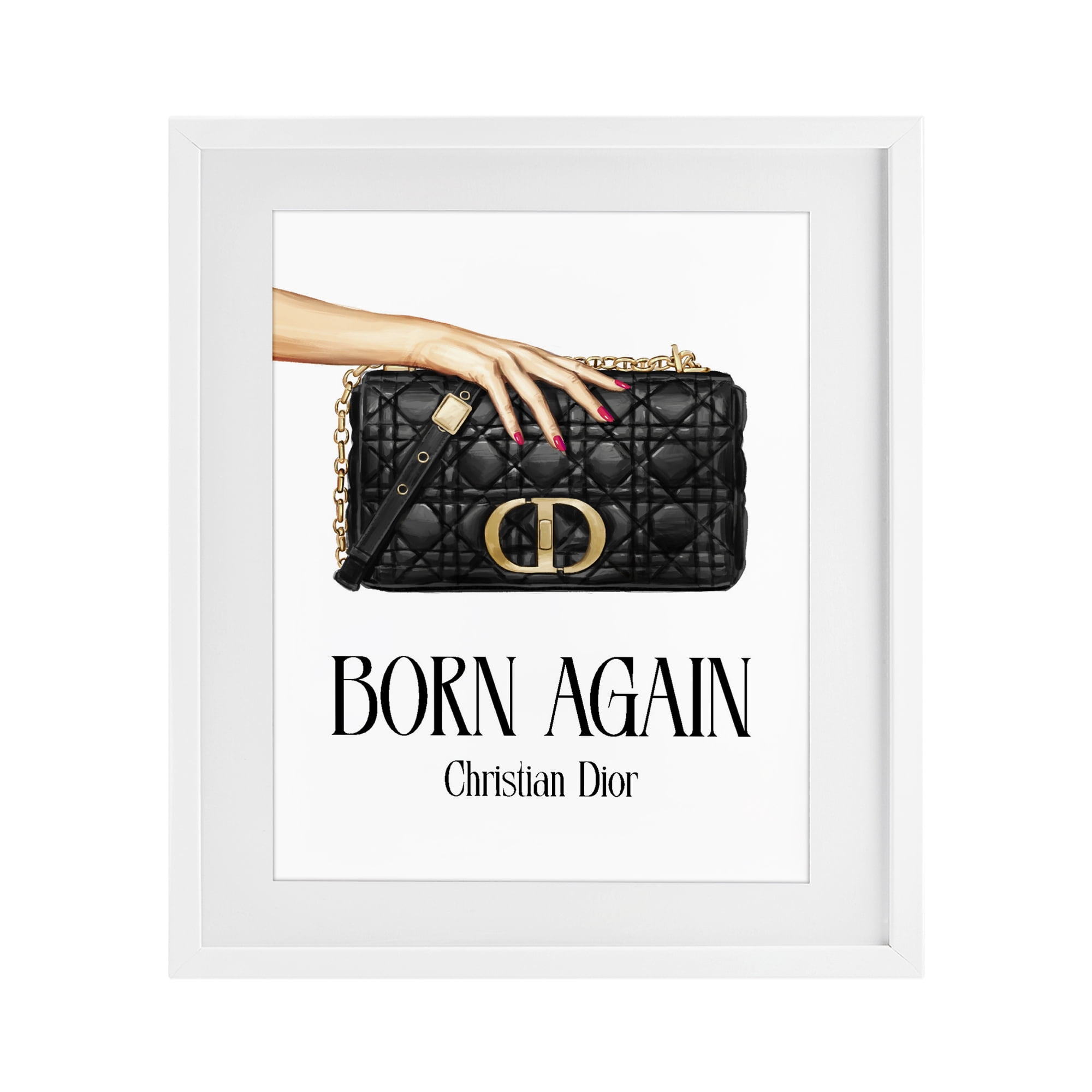 Stupell Industries Born Again Christian Luxury White Framed Print Under Glass, design by Ziwei Li