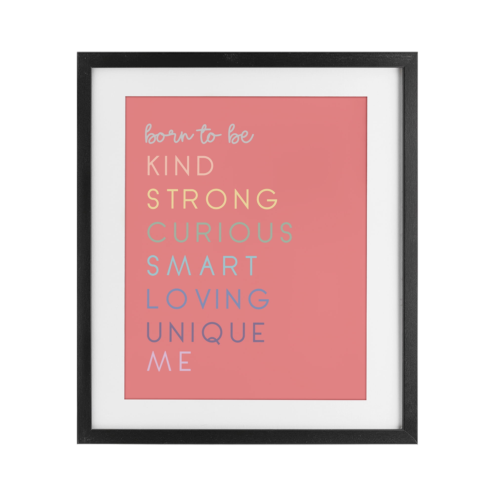 Stupell Industries Born To Be Adjectives Black Framed Print Under Glass, design by Anna Quach