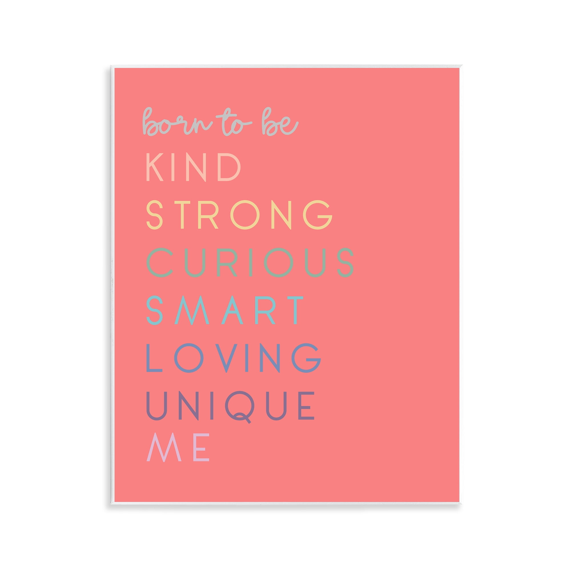 Stupell Industries Born To Be Adjectives Wall Plaque Art, design by Anna Quach