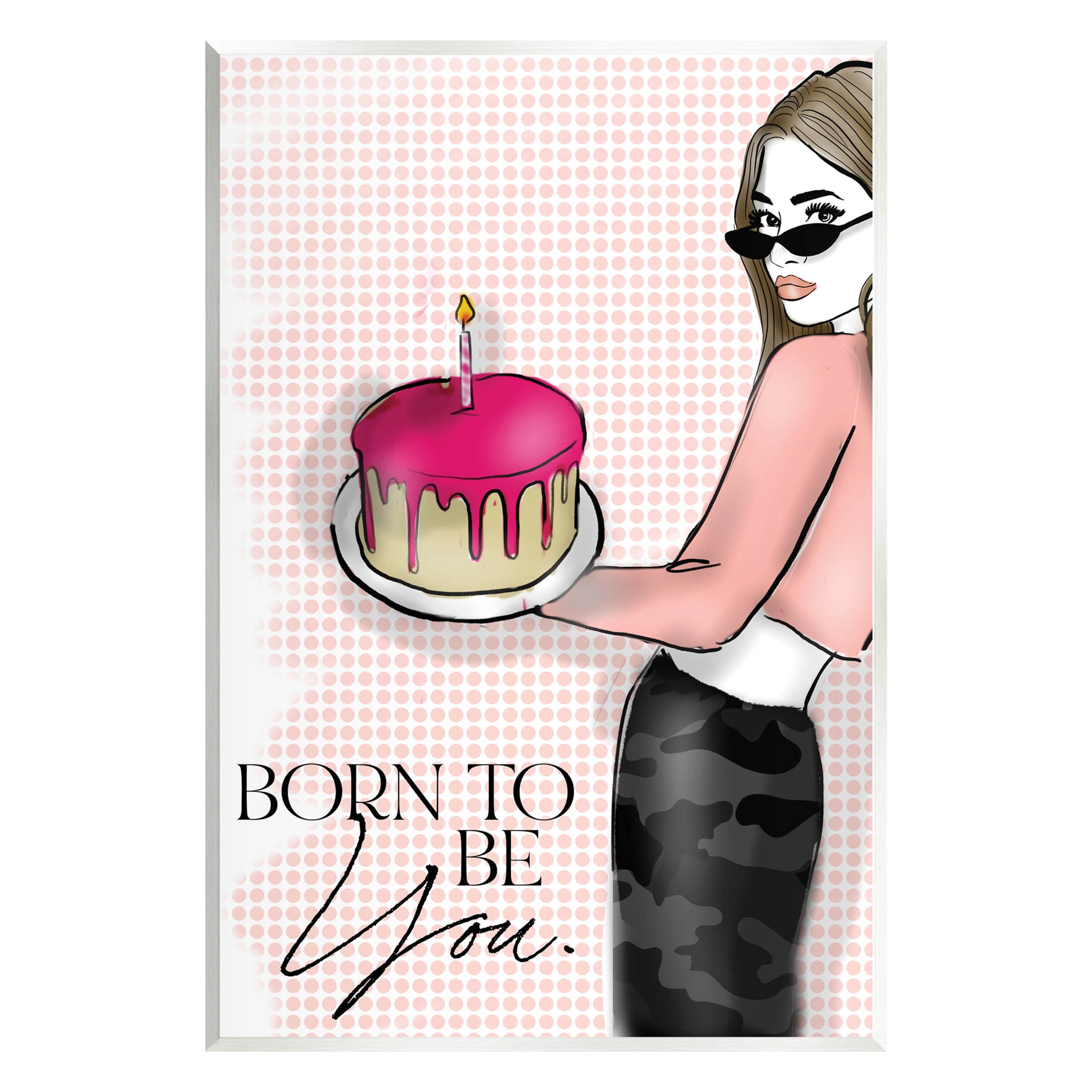 Stupell Industries Born To Be You Patterned Graphic Art Unframed Art Print Wall Art, Design by Alison Petrie