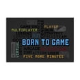 thumbnail image 1 of Stupell Industries Contemporary Born To Game Arcade Canvas Art, 36 x 24, by Kim Allen, 1 of 8