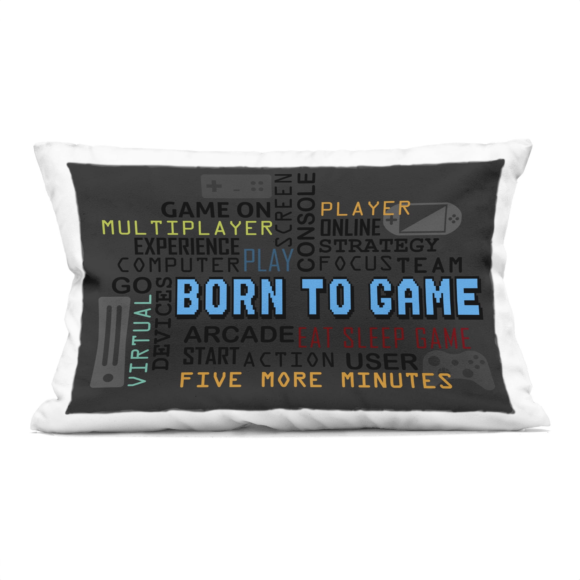 Stupell Industries Born To Game Arcade Decorative Printed Throw Pillow, design by Kim Allen