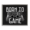 thumbnail image 1 of Stupell Industries Contemporary Born To Game Retro Gray Floating Frame Canvas Art, 21 x 17, by Kim Allen, 1 of 8