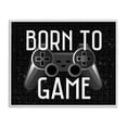 thumbnail image 1 of Stupell Industries Contemporary Born To Game Retro White Framed Giclee Art, 14 x 11, by Kim Allen, 1 of 8