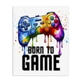 thumbnail image 1 of Stupell Industries Contemporary Born To Game Splash Canvas Art, 30 x 40, by Kim Allen, 1 of 8