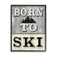 thumbnail image 1 of Stupell Industries Born To Ski Mountain Sign Graphic Art Black Framed Art Print Wall Art, Design by Livi Finn, 1 of 7