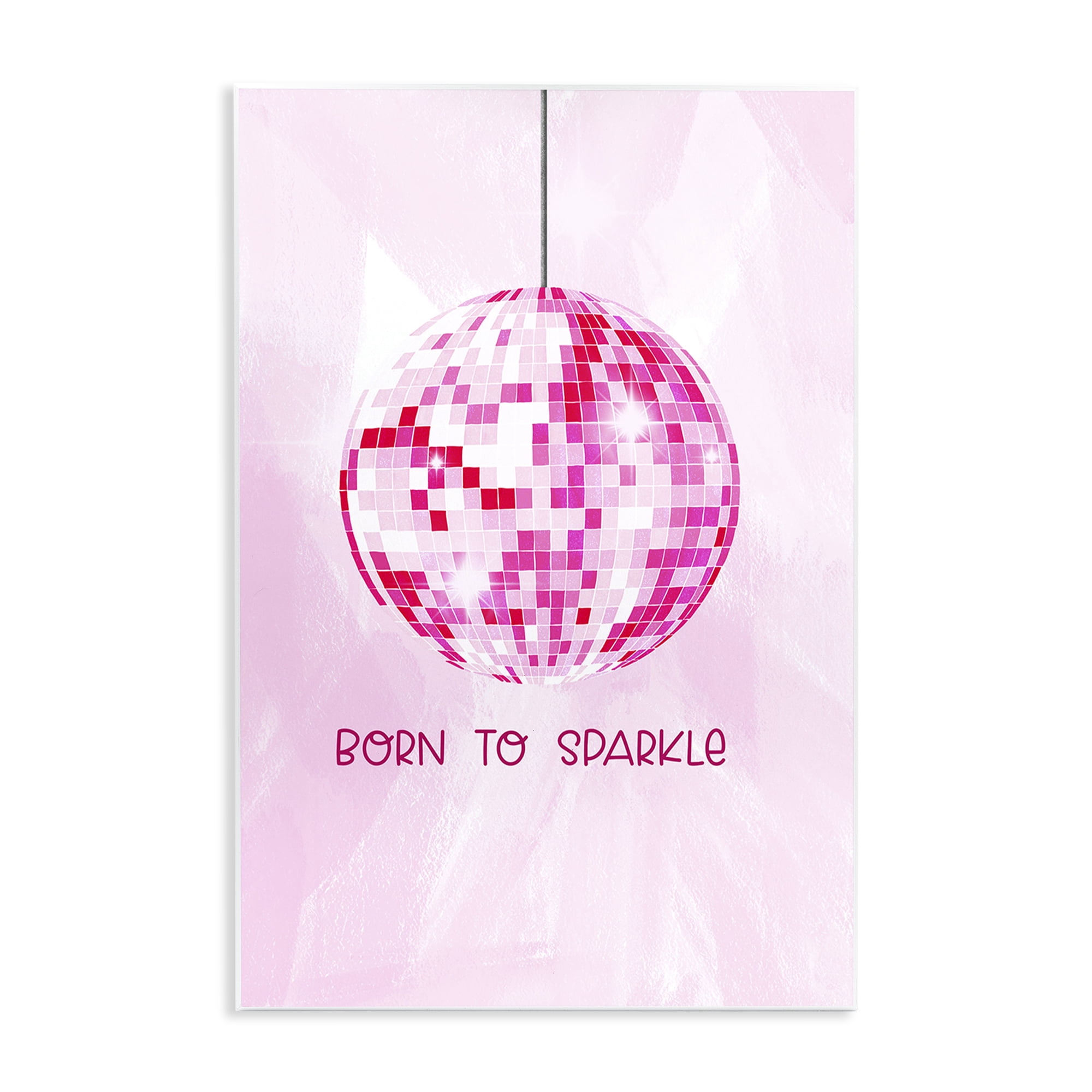 Stupell Industries Born To Sparkle Disco Typography Painting Unframed Art Print Wall Art, 10 x 15