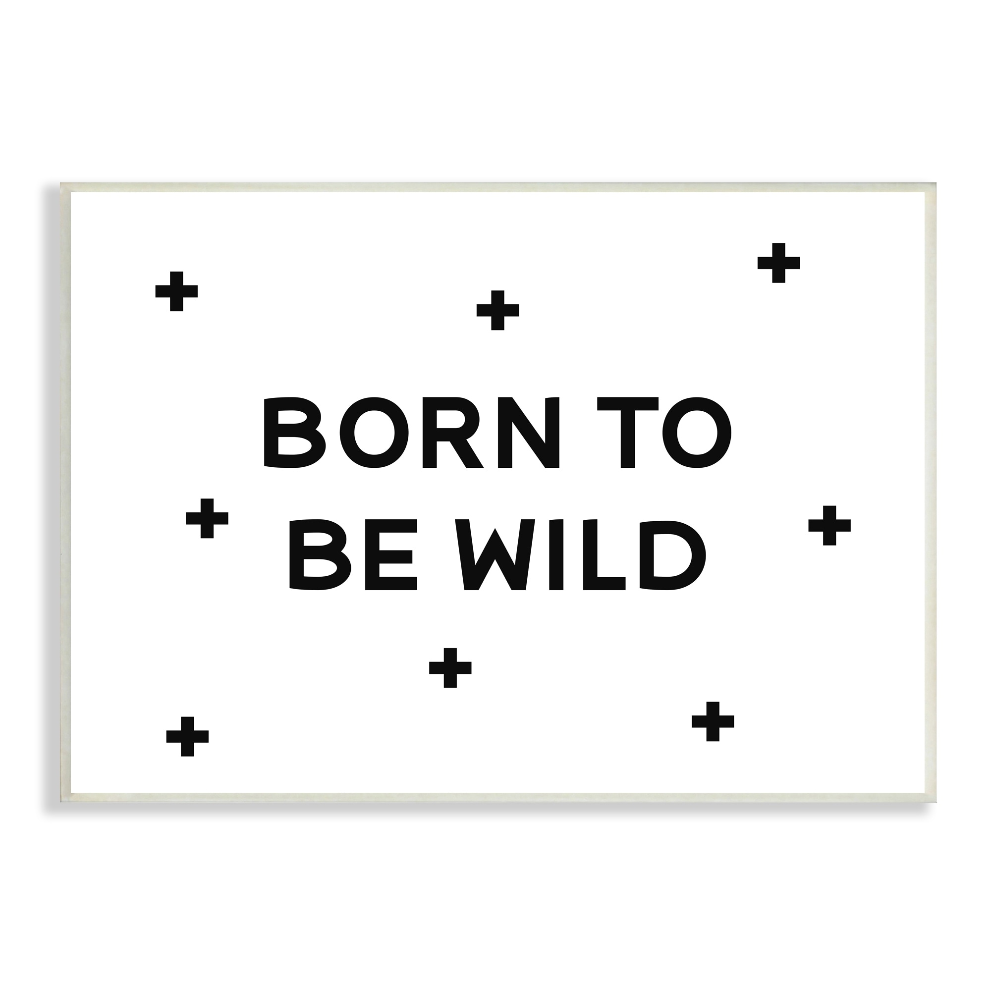 Stupell Industries Born to Be Wild Adventure Phrase Minimal Pattern, 19 x 13, Design by Daphne Polselli