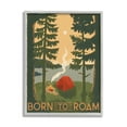 thumbnail image 1 of Stupell Industries Born to Roam Phrase Rustic Forest Camping Tent Inspirational Painting Gray Framed Art Print Wall Art, 24 x 30, 1 of 5