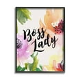 thumbnail image 1 of Stupell Industries Boss Lady Girl Power Calligraphy Flower Blossom Border Framed Wall Art, 16 x 20, Design by Amy Brinkman, 1 of 5