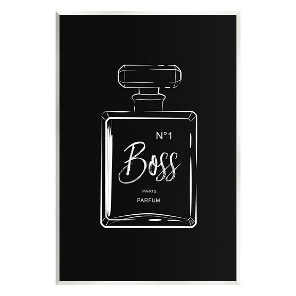 Stupell Industries Boss Perfume on Black Beauty & Fashion Painting Unframed Art Print Wall Art, 10 x 15