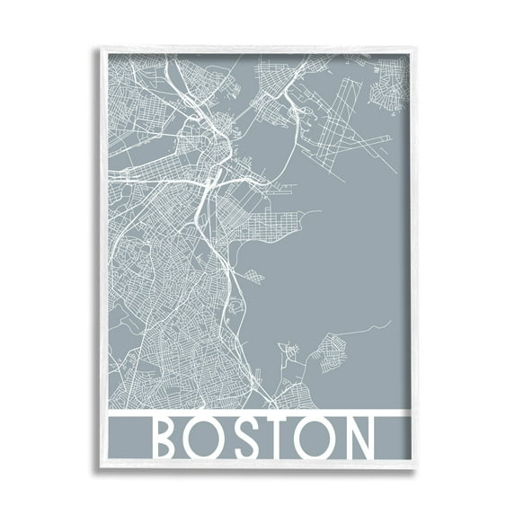 Stupell Industries Boston City Street Outline Urban Massachusetts Transportation Grid, 11 x 14, Design by Daphne Polselli