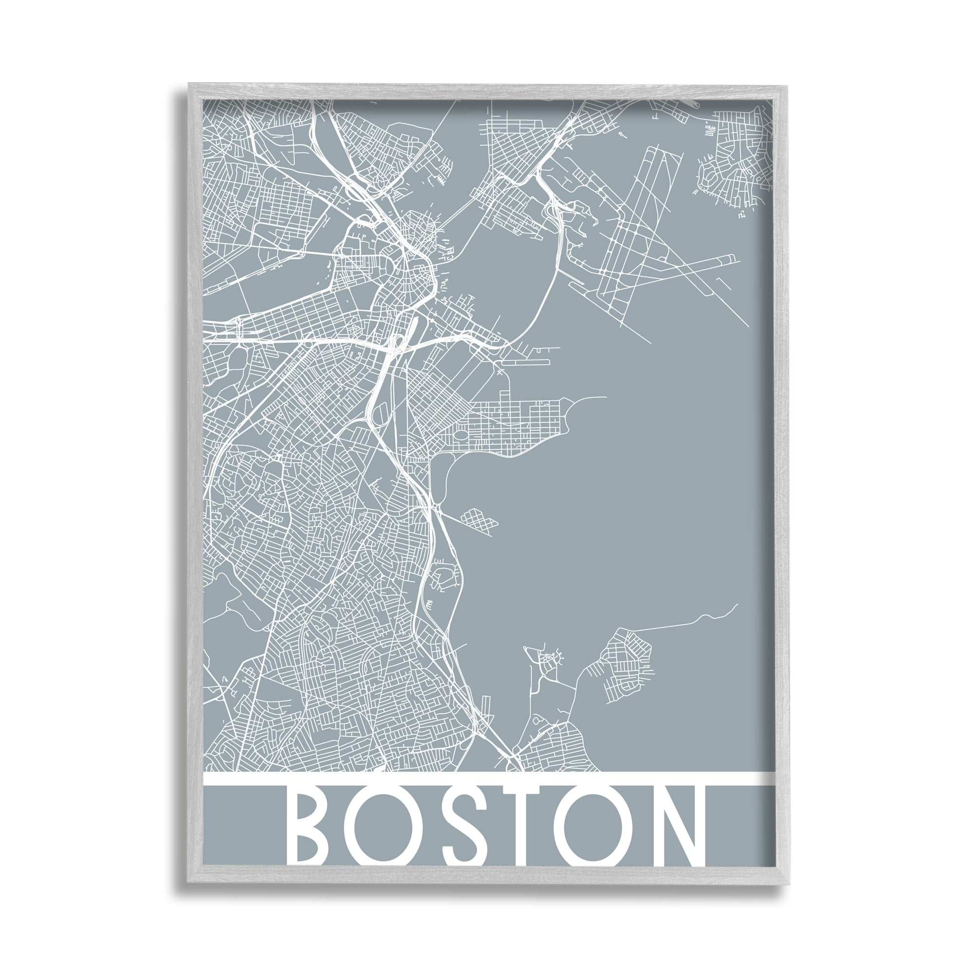 Stupell Industries Boston City Street Outline Urban Massachusetts Transportation Grid, 16 x 20, Design by Daphne Polselli