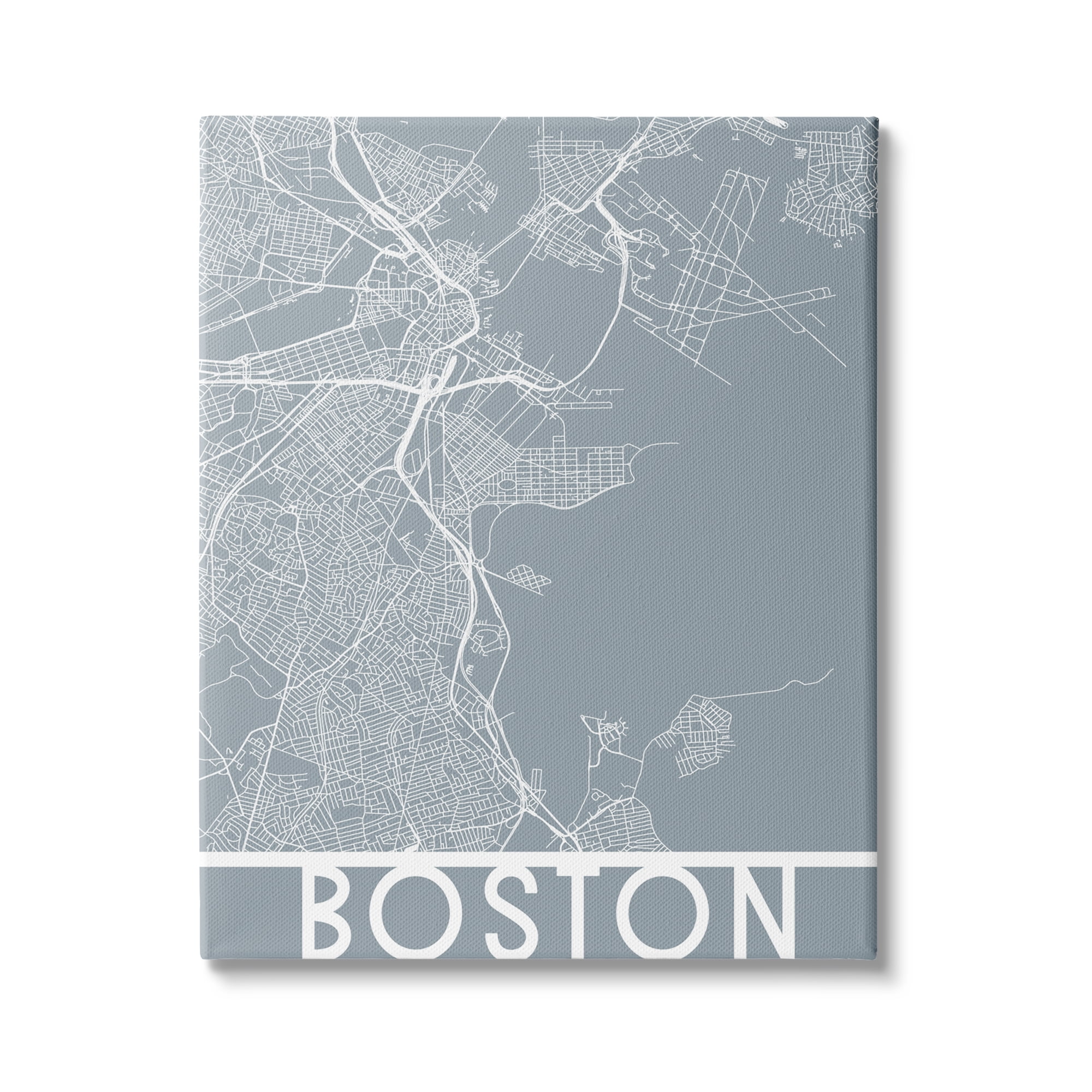 Stupell Industries Boston City Street Outline Urban Massachusetts Transportation Grid, 24 x 30, Design by Daphne Polselli