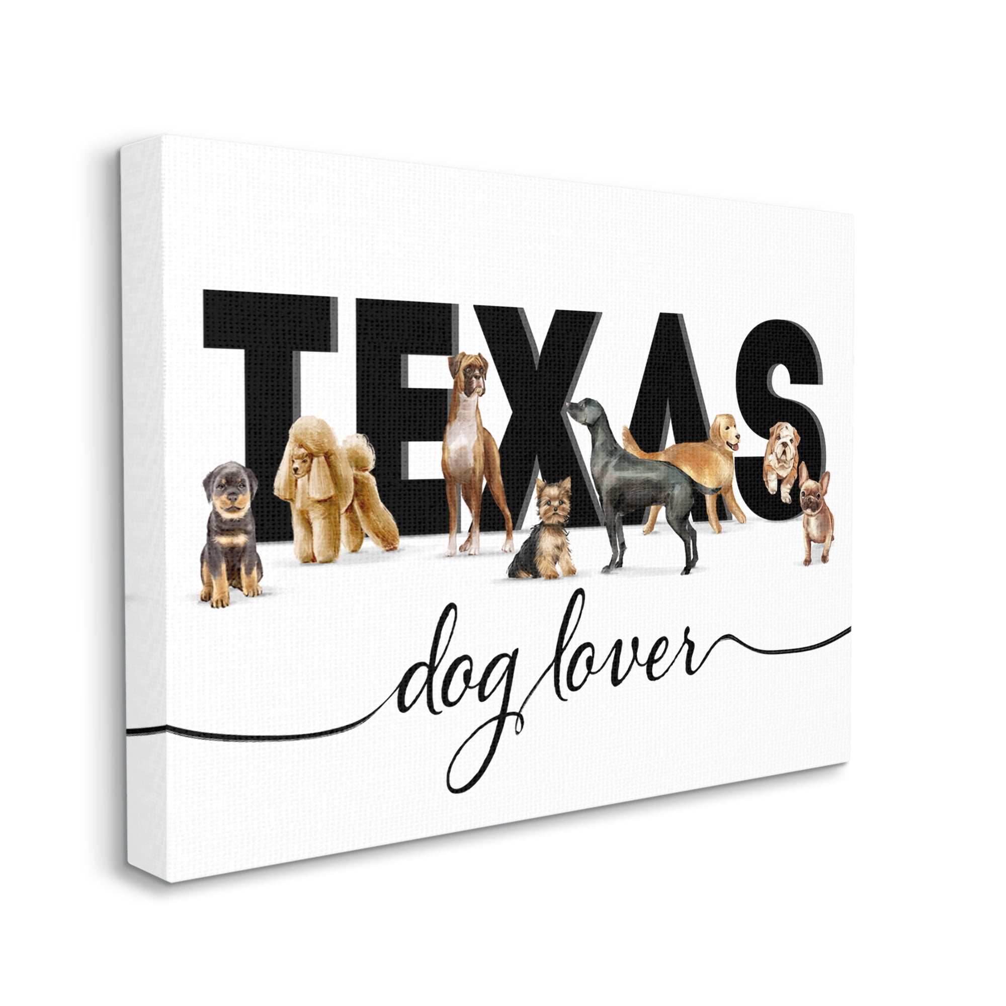 Stupell Industries Boston for Dog Lovers Adorable Pet Puppies Animals & Insects Painting Gallery Wrapped Canvas Print Wall Art, 30 x 40