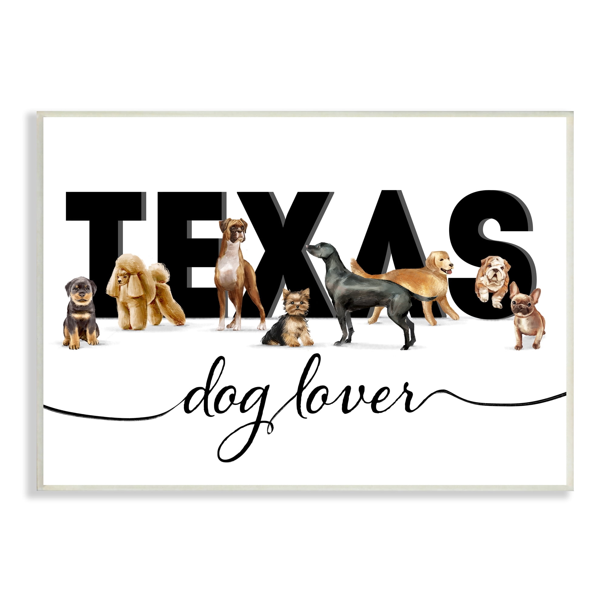 Stupell Industries Boston for Dog Lovers Adorable Pet Puppies Animals & Insects Painting Unframed Art Print Wall Art, 13 x 19