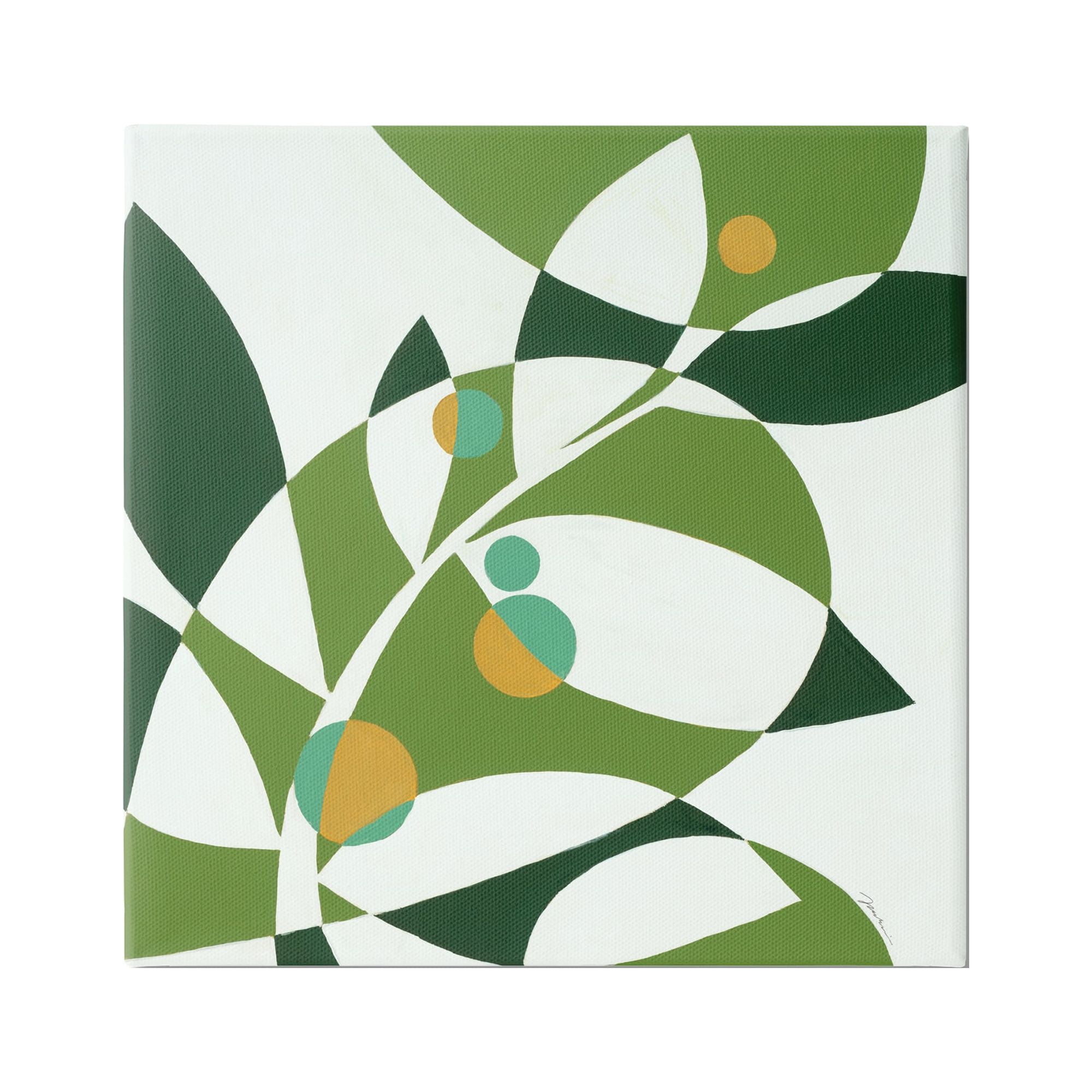 Stupell Industries Botanical Abstract Leaf Botanical & Floral Painting Gallery Wrapped Canvas Print Wall Art, 30 x 30