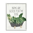 thumbnail image 1 of Stupell Industries Botanical Bath Phrase Typography Painting White Framed Art Print Wall Art, 16 x 20, 1 of 8