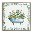 thumbnail image 1 of Stupell Industries French Country Botanical Bath Tub Brown Floating Frame Canvas Art, 18 x 18, by Nan, 1 of 8