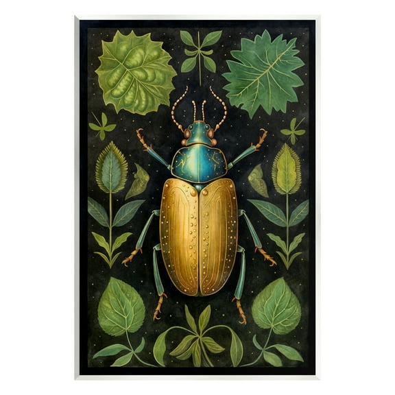 Stupell Industries Botanical Beetle Study Animals & Insects Painting Unframed Art Print Wall Art, 10 x 15