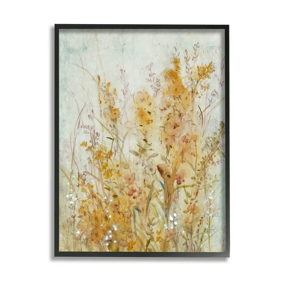 Stupell Industries Botanical Blooms Abstraction Botanical & Floral Painting Black Framed Art Print Wall Art