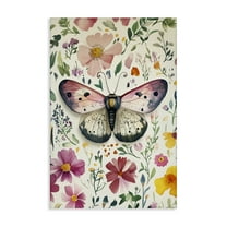 Stupell Industries Botanical Butterfly & Herbs Floral Painting Wrapped Canvas Canvas Art Print Wall Art, 16 x 24
