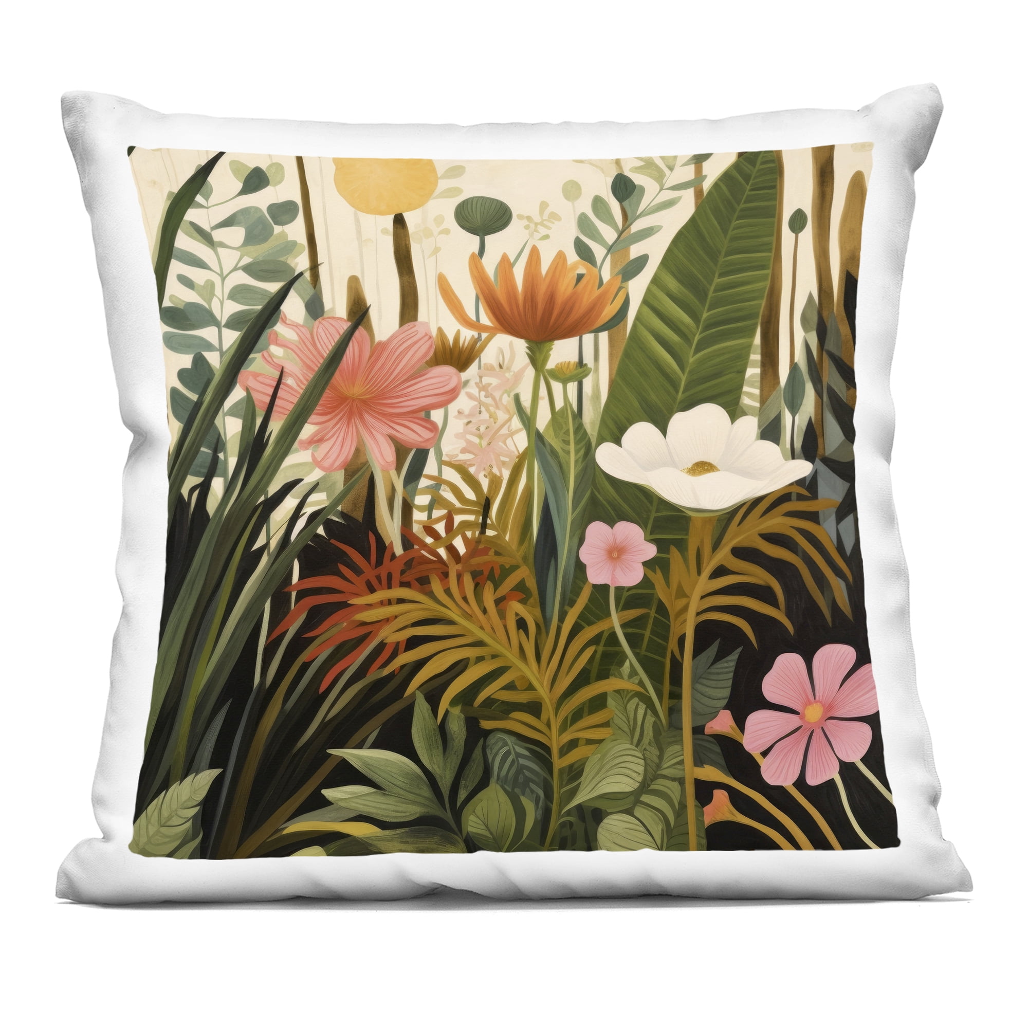 Stupell Industries Botanical Embrace in the Jungle Decorative Printed Throw Pillow, design by Lazar Studio, 18 x 7 x 18