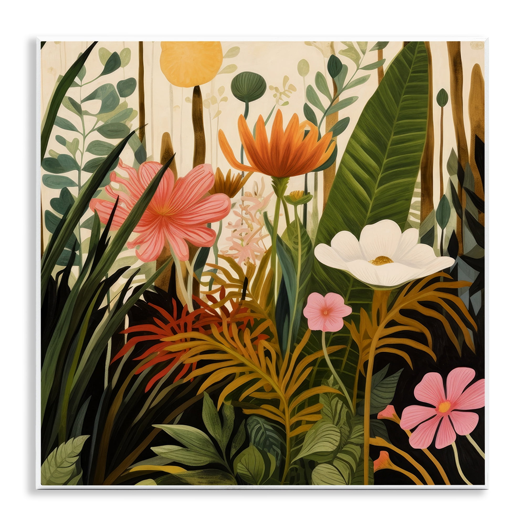 Stupell Industries Botanical Embrace in the Jungle Wall Plaque Art, design by Lazar Studio