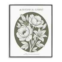Stupell Industries Botanical Exhibit Blossoms Floral Painting Black Framed Art Print Wall Art, 11 x 14