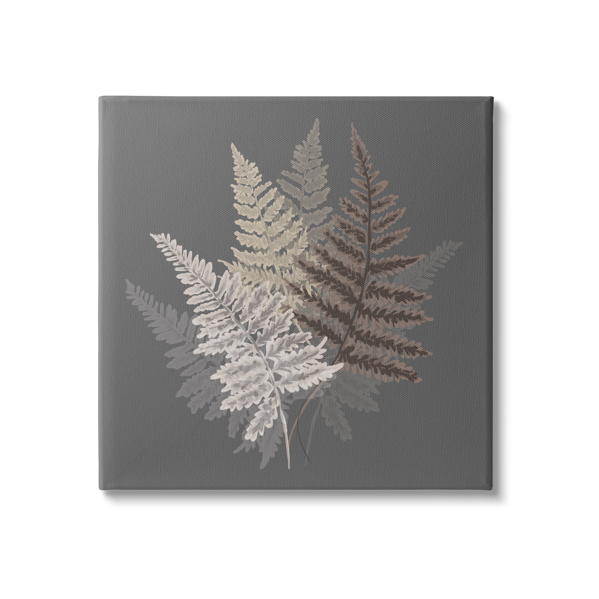 Stupell Industries Botanical Fern Leaves Modern Layered Nature Design Graphic Art Gallery Wrapped Canvas Print Wall Art, Design by House of Rose