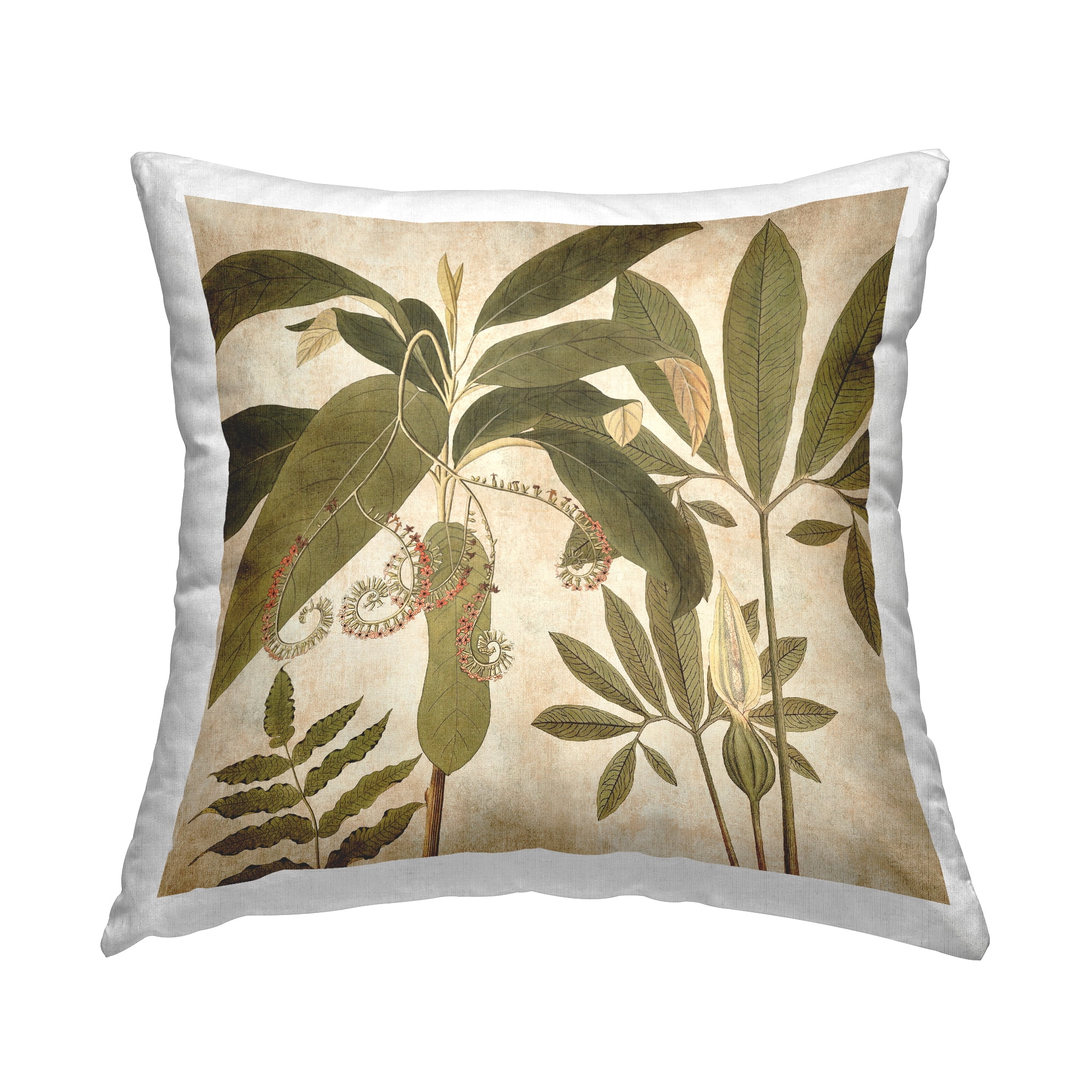 Stupell Industries Botanical Forest Leaf Plants Printed Throw Pillow Design by Chris Donovan