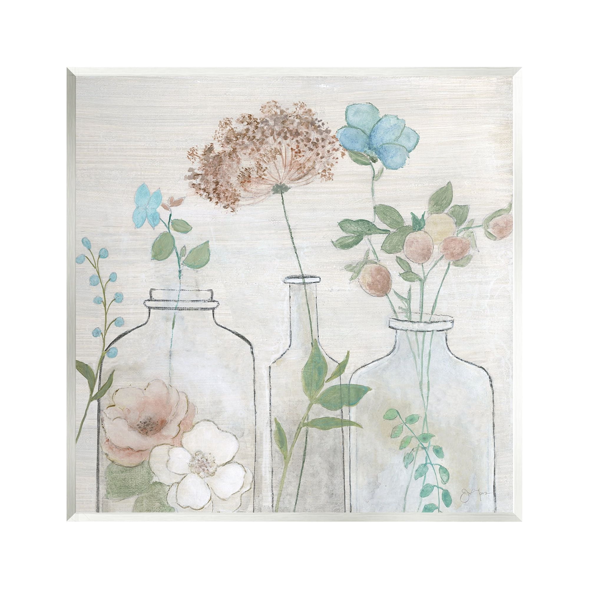 Stupell Industries Botanical Herbs Cottage Bouquets Botanical & Floral Painting Unframed Art Print Wall Art