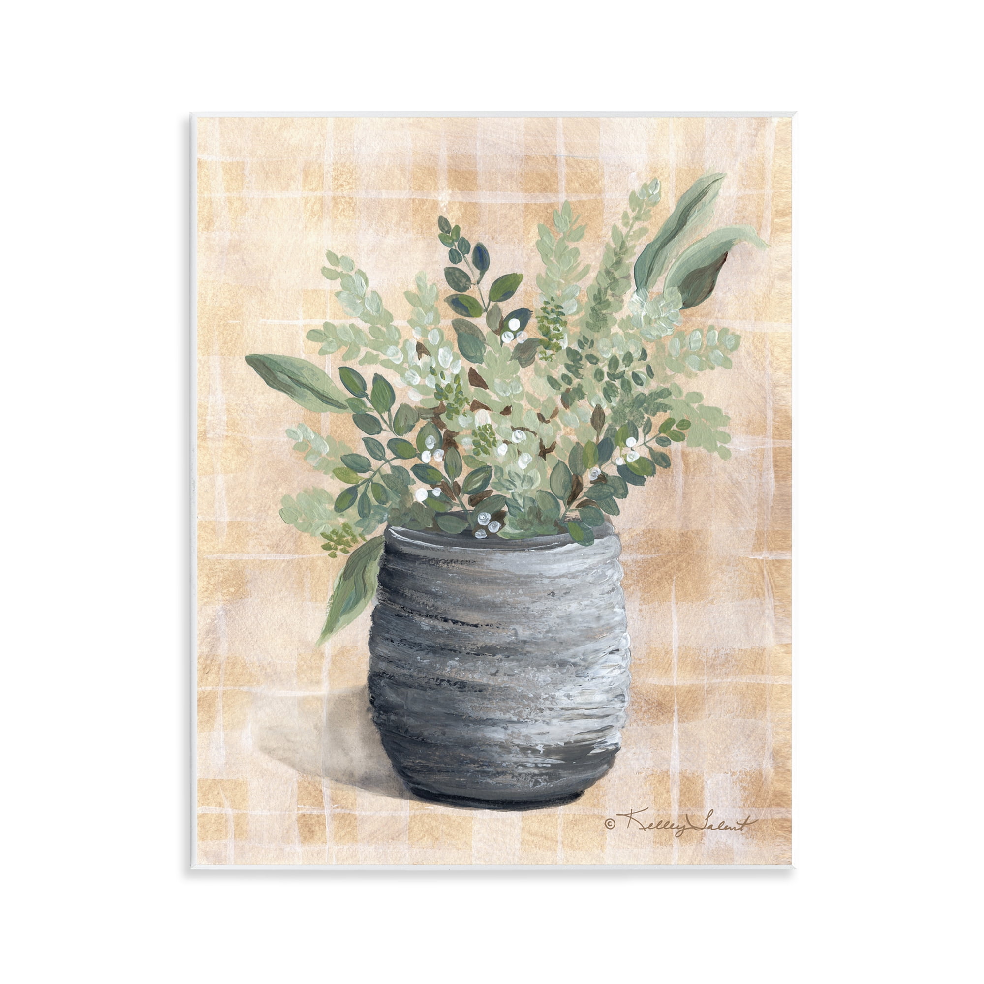 Stupell Industries Botanical Herbs Pottery Botanical & Floral Painting Unframed Art Print Wall Art, 11 x 14