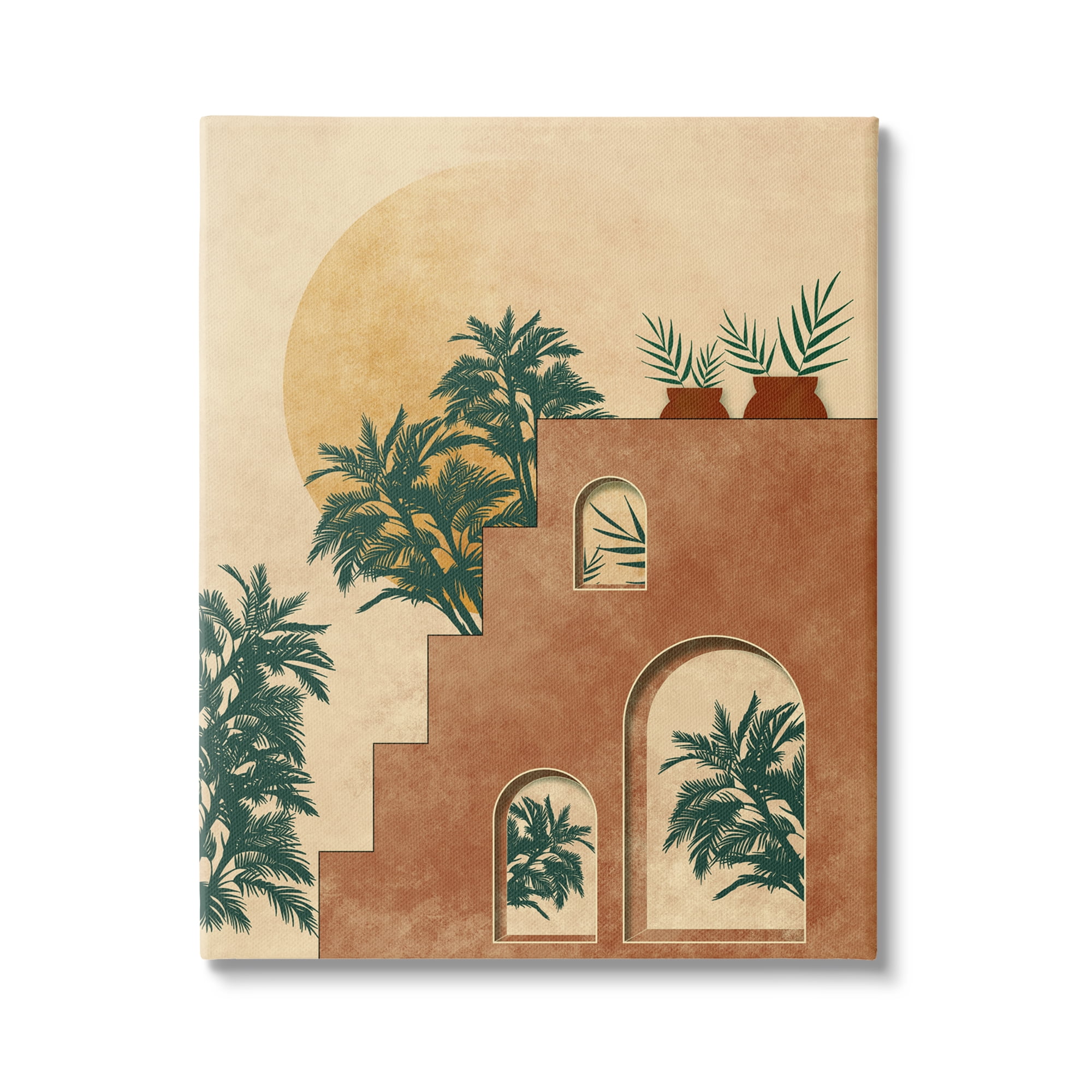 Stupell Industries Botanical Morocco Scenery Nature Painting Gallery Wrapped Canvas Print Wall Art, 16 x 20