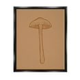 thumbnail image 1 of Stupell Industries Botanical Mushroom Outline Nature Graphic Art Jet Black Floating Framed Canvas Print Wall Art, Design by Ziwei Li, 1 of 6