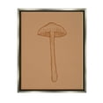 thumbnail image 1 of Stupell Industries Botanical Mushroom Outline Nature Graphic Art Luster Gray Floating Framed Canvas Print Wall Art, Design by Ziwei Li, 1 of 6