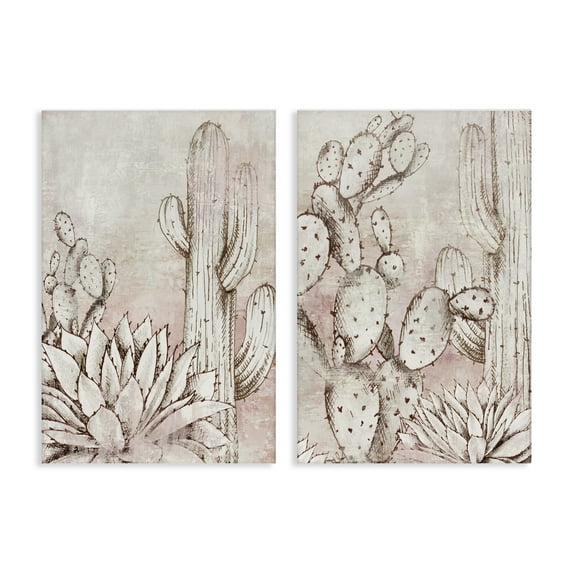 Stupell Industries Botanical Oasis Guardians 2 Piece Canvas Wall Art Set design by Luna Mavis, 36 x 24